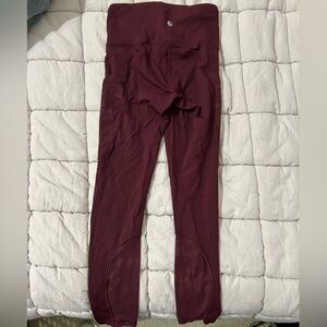 Burgundy lulu Leggings